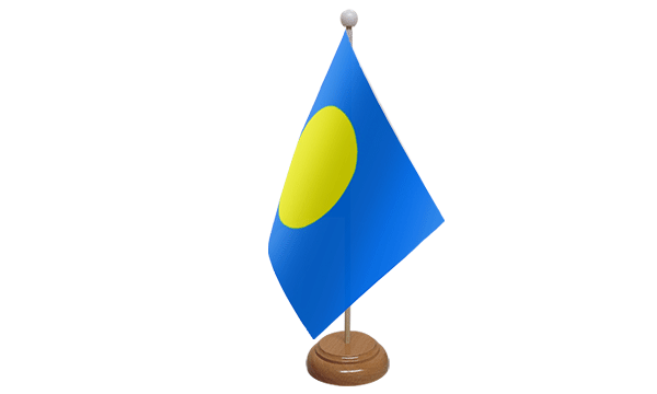 Palau Small Flag with Wooden Stand